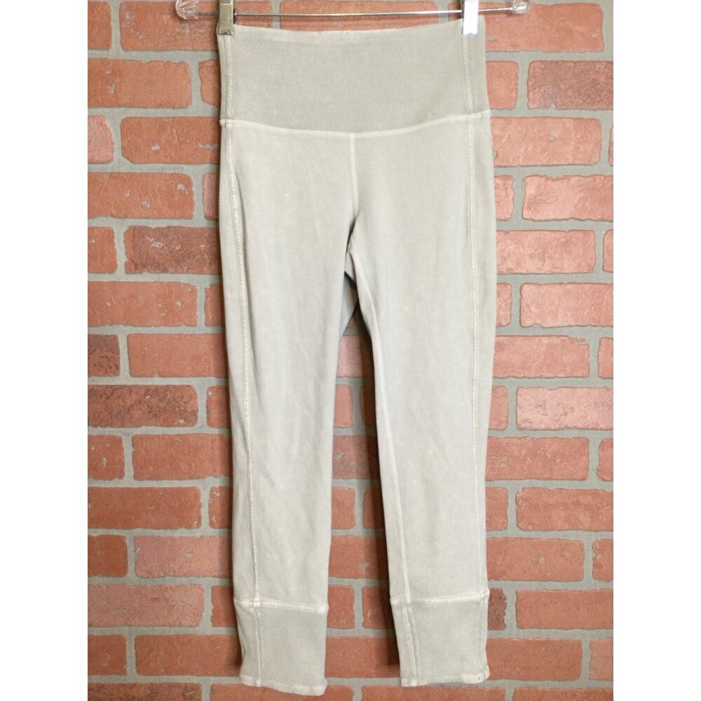 Lululemon Womens Wunder Under Crop Ribbed Leggings Gym Yoga Running Activewear C